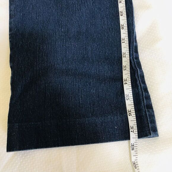 St. John's Bay Straight Leg Denim Jeans Women's Size 14 Blue Mid Rise Dark Wash - Picture 6 of 16